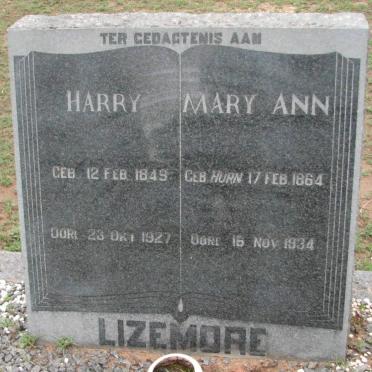 LIZEMORE Harry 1849-1927 &amp; Mary Ann HURN 1864-1934