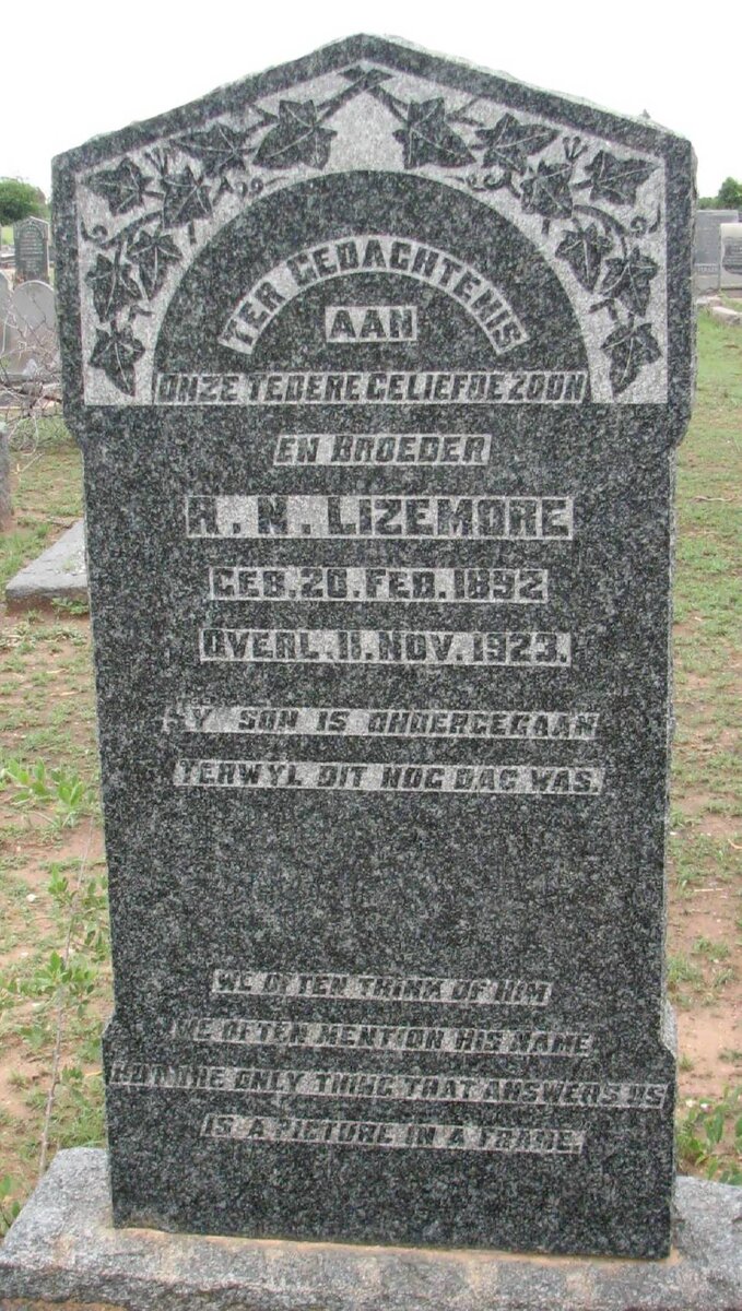 LIZEMORE R.N. 1892-1923