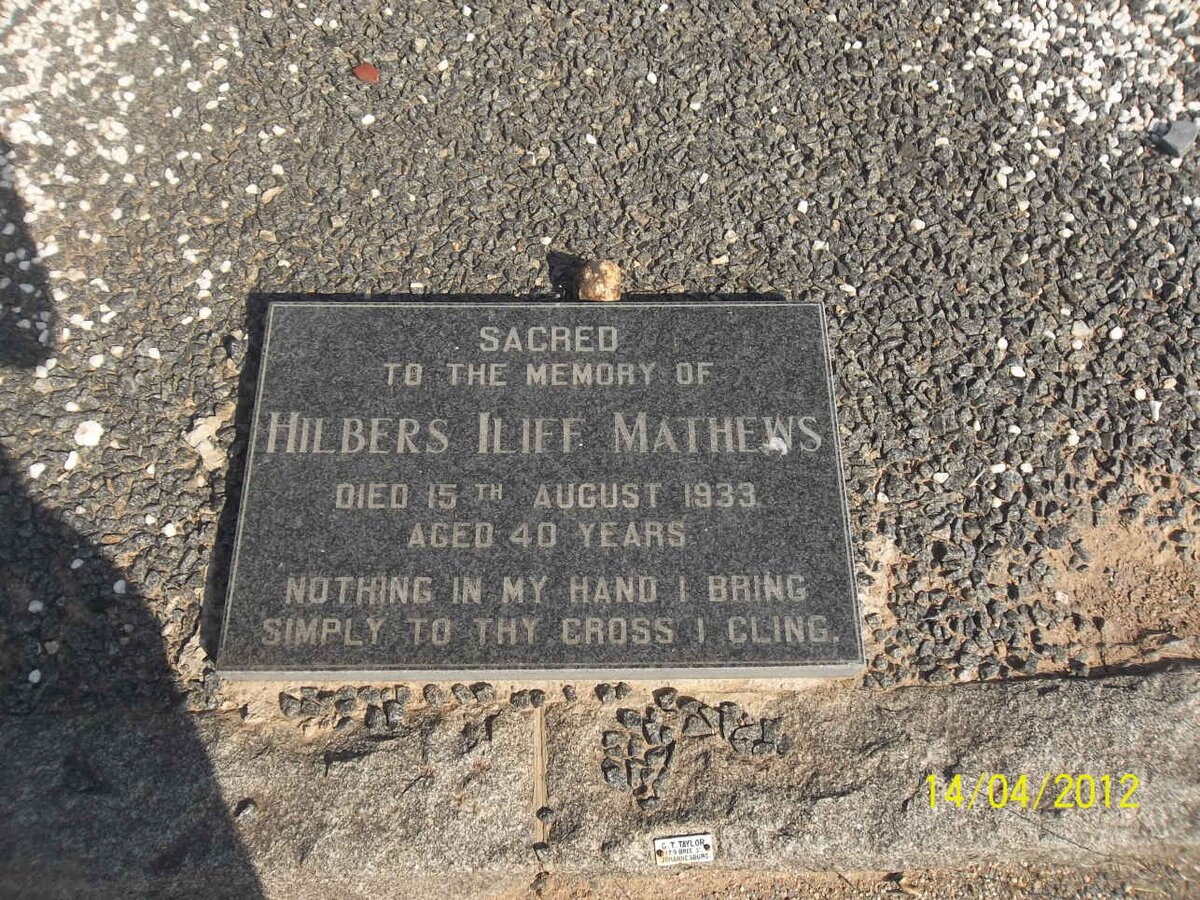 MATHEWS Hilbers Iliff -1933