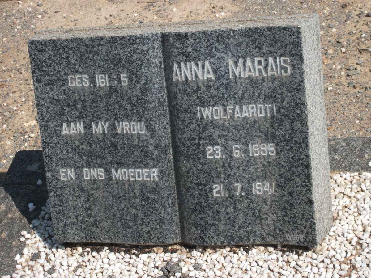 MARAIS Anna nee WOLFAARDT 1895-1941