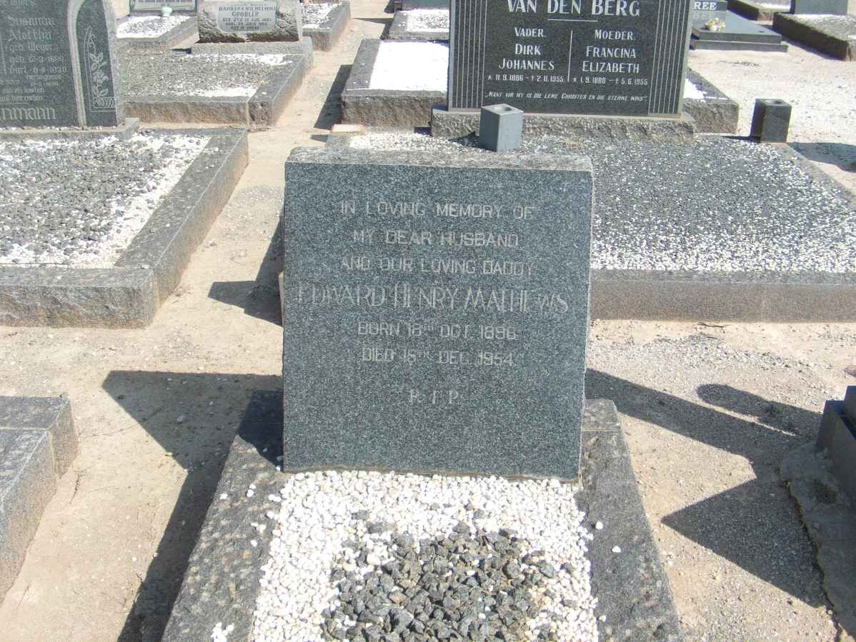 MATHEWS Edward Henry 1896-1954