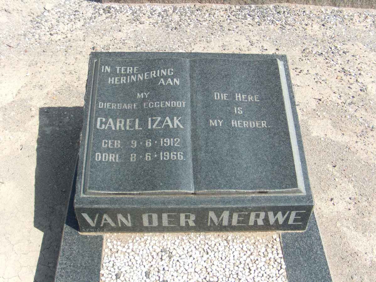 MERWE Carel Izak, van der 1912-1966