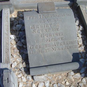 MERWE Christi, van der 1937-1938