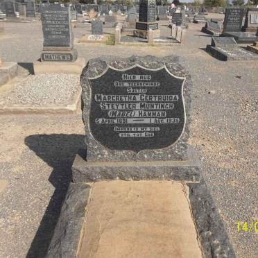 MUNTINGH Margretha Gertruida Steytler nee HAMMAN 1891-1935