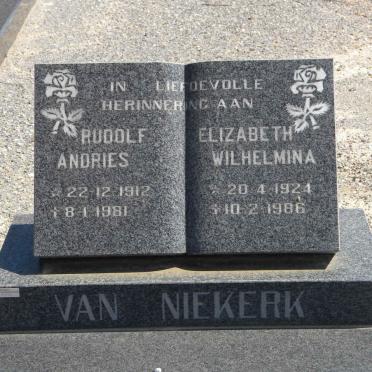 NIEKERK Rudolf Andries, van 1912-1981 &amp; Elizabeth Wilhelmina 1924-1986