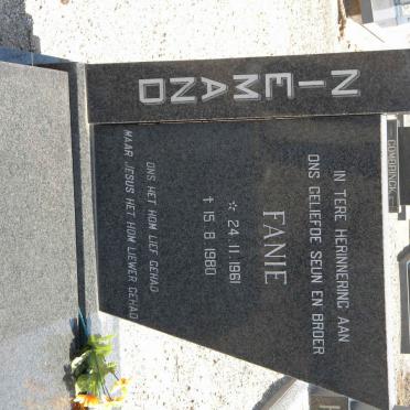 NIEMAND Fanie 1961-1980