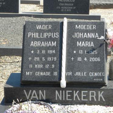 NIEKERK Phillippus Abraham, van 1914-1979 &amp; Johanna Maria 1925-2006