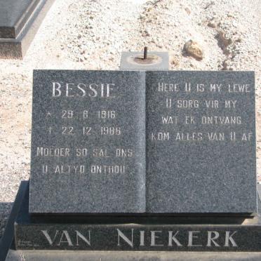 NIEKERK Bessie, van 1916-1986