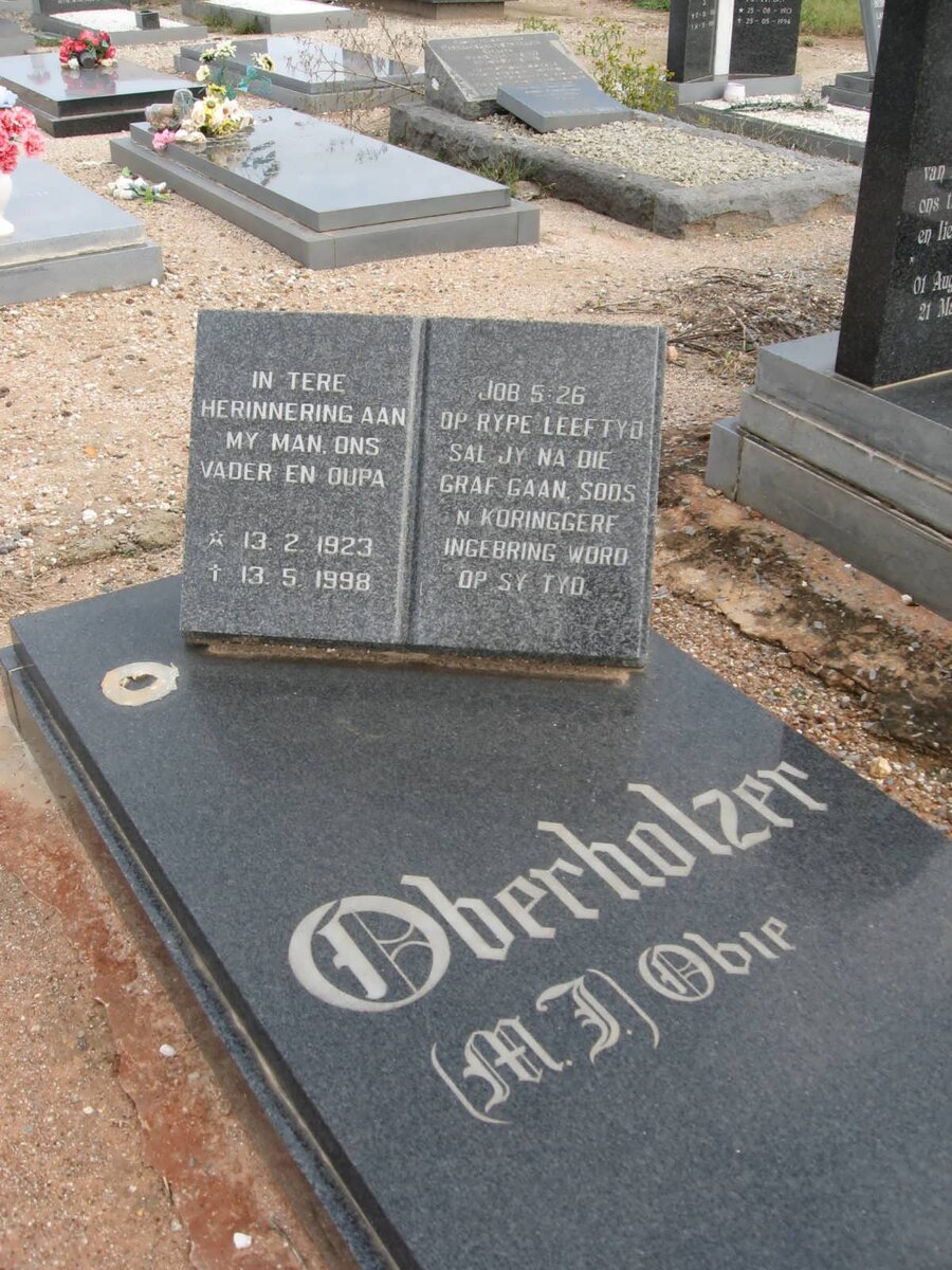 OBERHOLZER M.J. 1923-1998