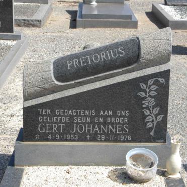 PRETORIUS Gert Johannes 1953-1976