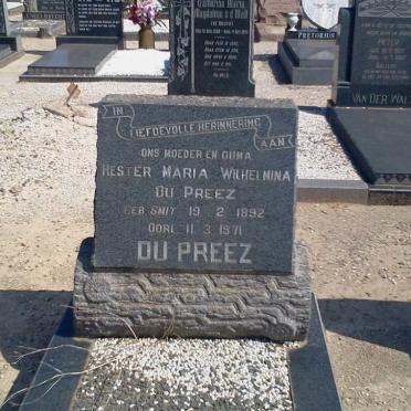 PREEZ Hester Maria Wilhelmina, du 1892-1971