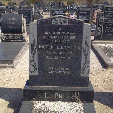 PREEZ Pieter Lodewicus, du 1878-1966