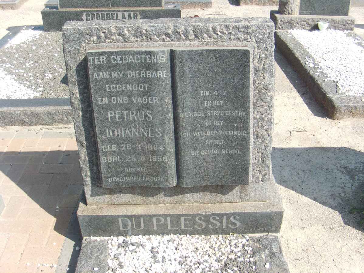 PLESSIS Petrus Johannes, du 18?4-1958