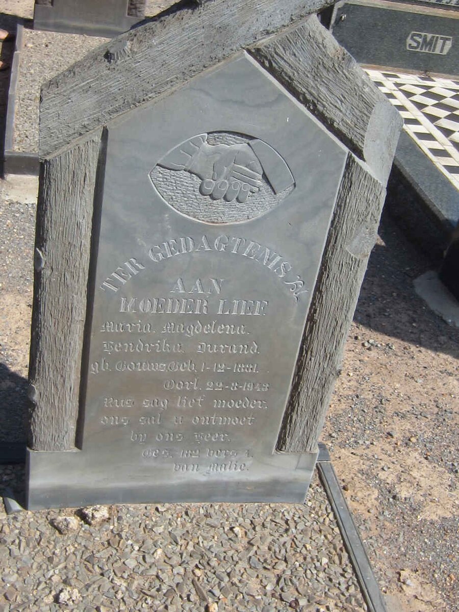 RAND Maria Magdelena Hendrika, du nee GOUWS 1881-1943