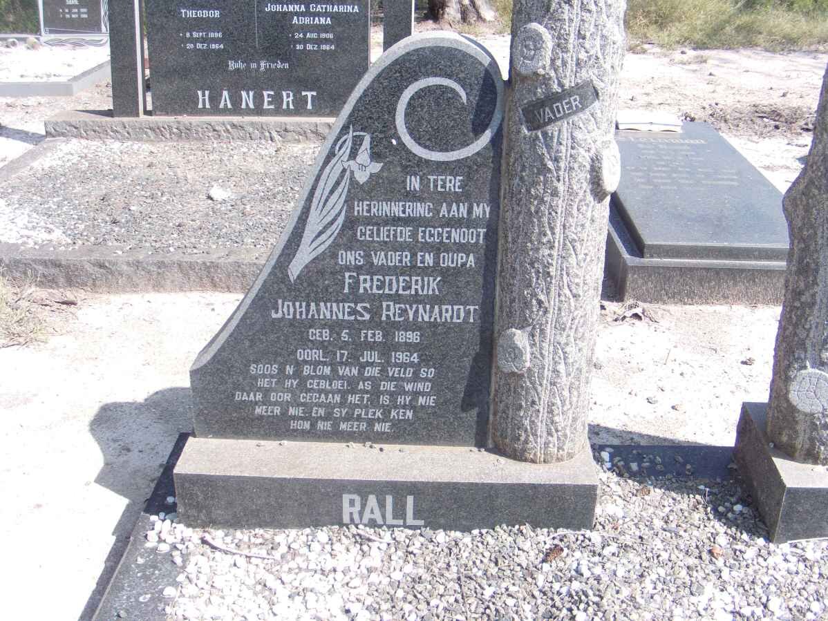 RALL Frederick Johannes Reynardt 1896-1964