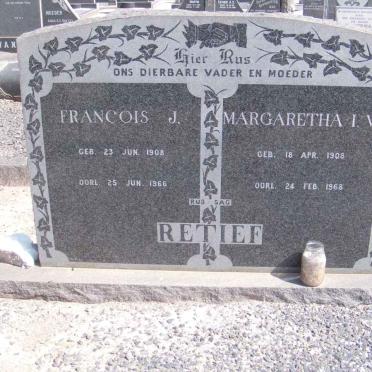 RETIEF Francois J. 1908-1966 &amp; Margaretha I.W. 1908-1968