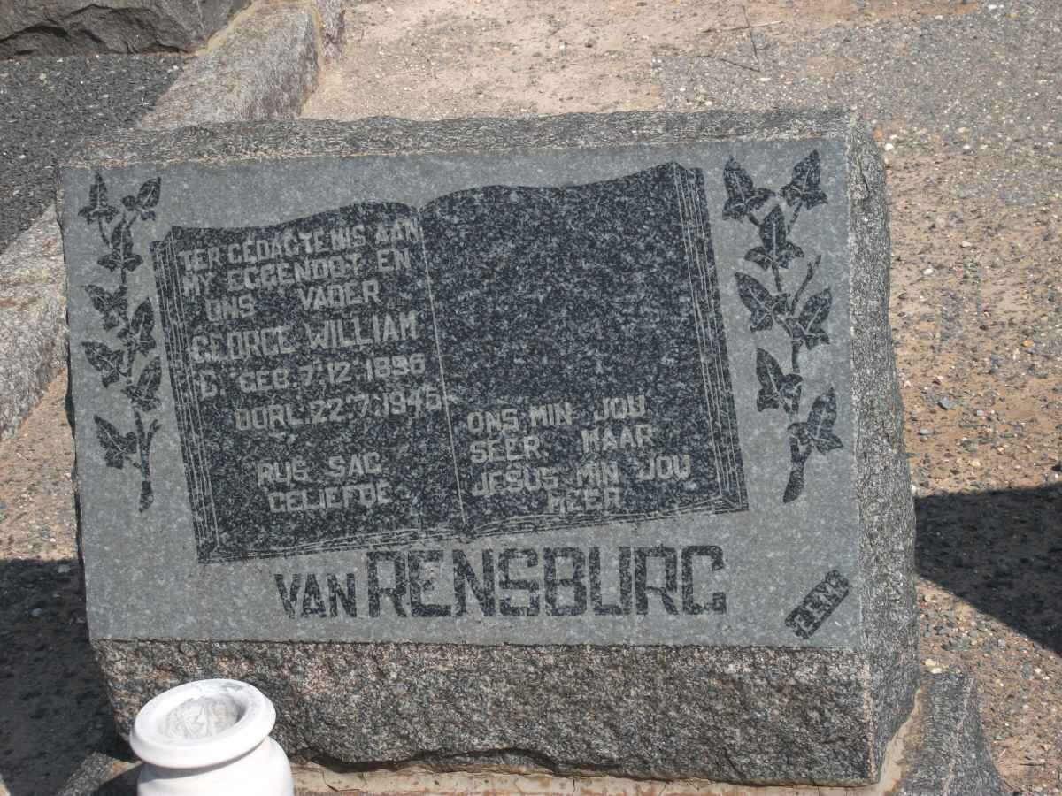 RENSBURG George William, van 1896-1945