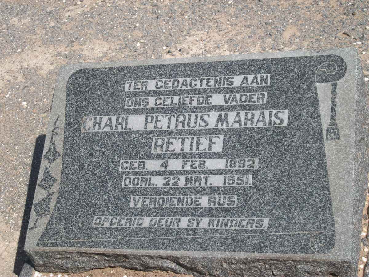 RETIEF Charl Petrus Marais 1882-1951