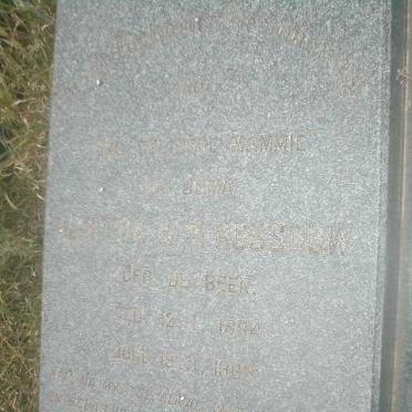 ROSSOUW Martha H.P. nee DE BEER 1884-1963