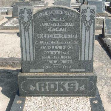 ROKS Isabella nee V.D. BERG 1879-1951