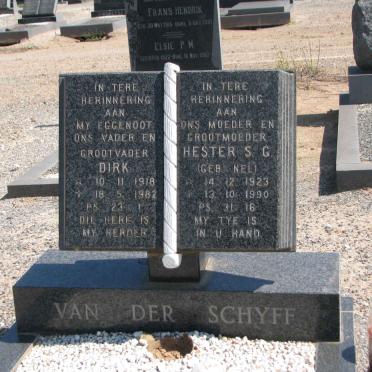 SCHYFF Dirk, van der 1918-1982 &amp; Hester S.G. NEL 1923-1990