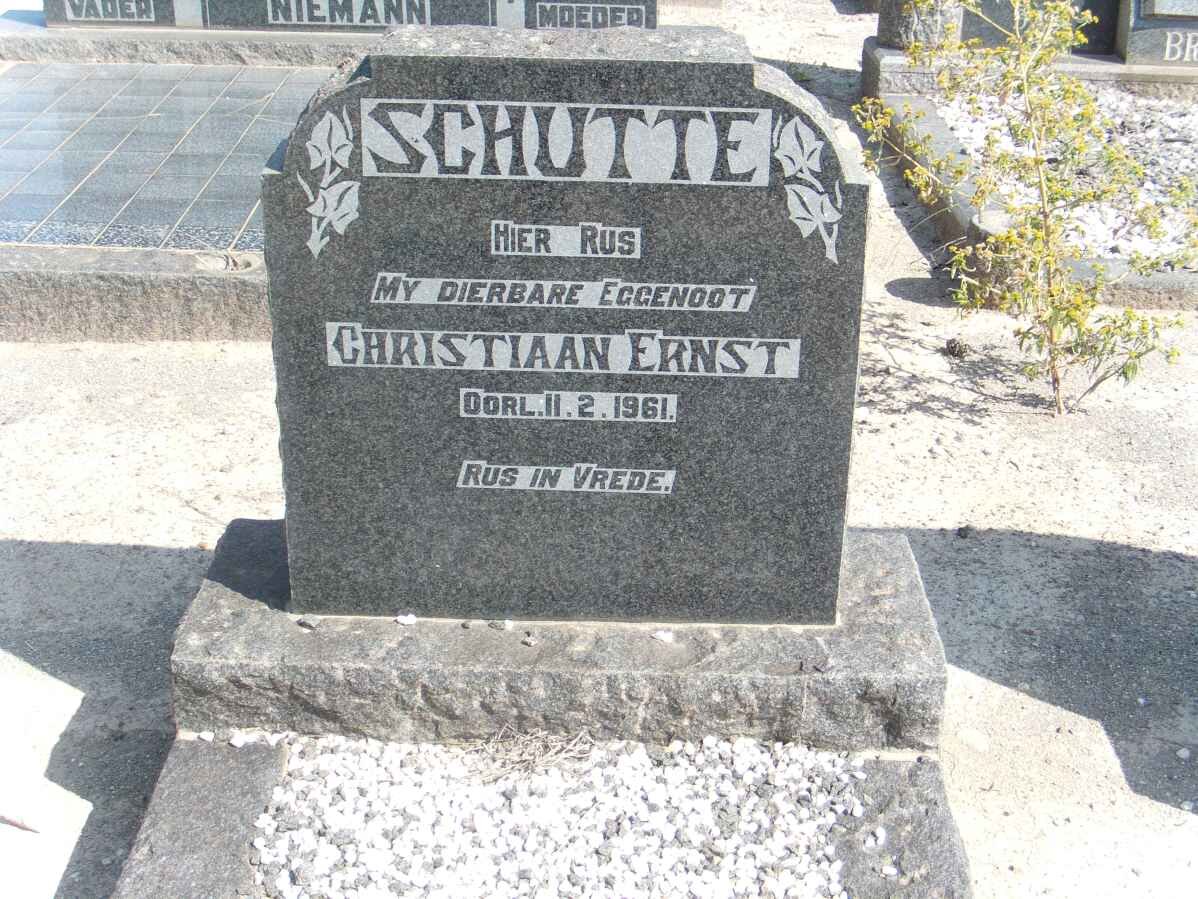 SCHUTTE Christiaan Ernst -1961
