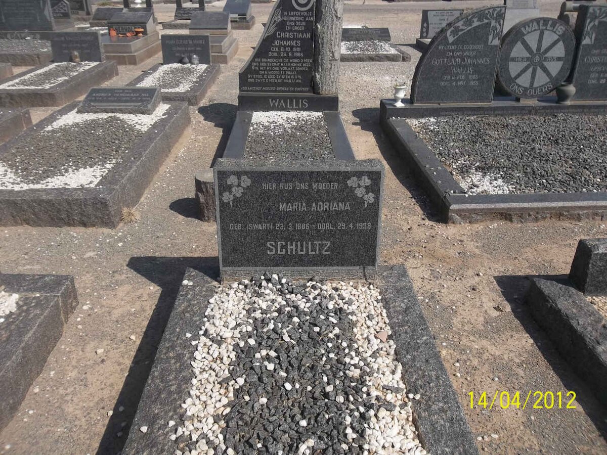 SCHULTZ Maria Adriana nee SWART 1886-1958