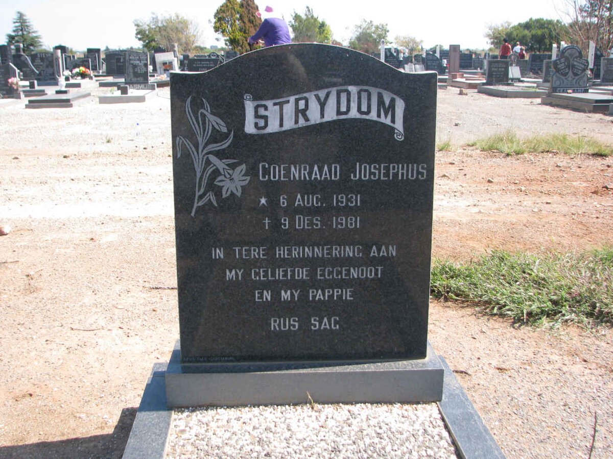 STRYDOM Coenraad Josephus 1931-1981