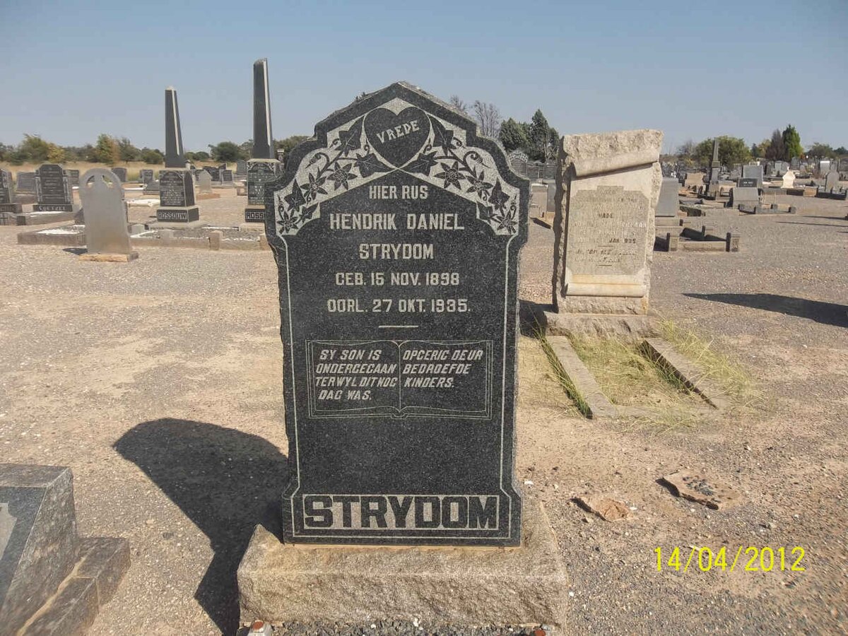 STRYDOM Hendrik Daniel 1898-1935