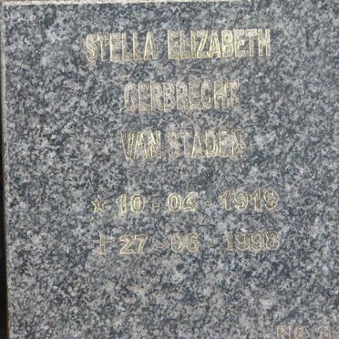STADEN Stella Elizabeth Gerbrecht, van 1919-1998