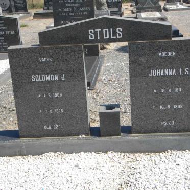 STOLS Solomon J. 1908-1976 &amp; Johanna I.S. 1911-1992