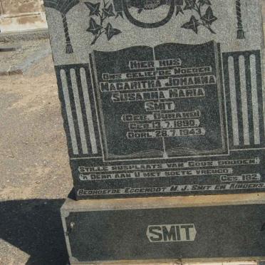 SMIT Magaritha Johanna Susanna Maria nee DURAND 1890-1943