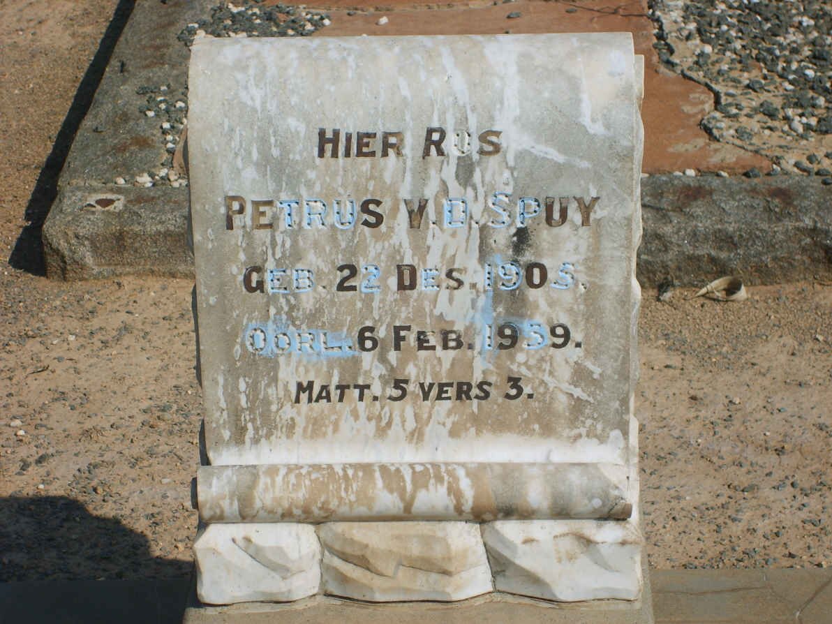 SPUY Petrus, v.d. 1905-1939