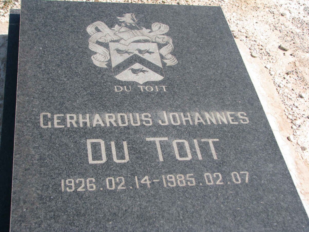 TOIT Gerhardus Johannes, du 1926-1985