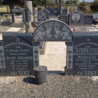 TOIT Jacob Johannes, du 1892-1963 &amp; Johanna Elizabeth Magdalena VAN ZYL voorheen DU TOIT nee VAN ZYL 1903-1970