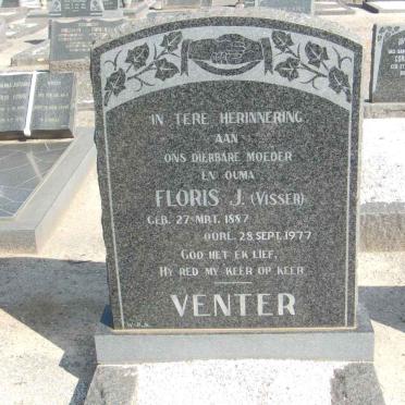 VENTER Floris J. nee VISSER 1887-1977