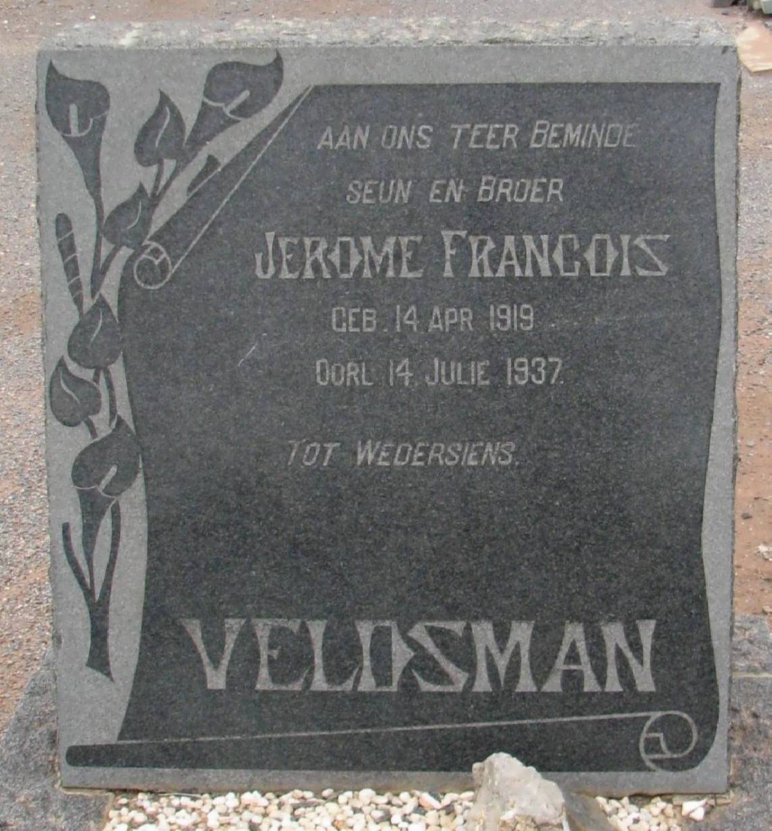 VELDSMAN Jerome Francois 1919-1937