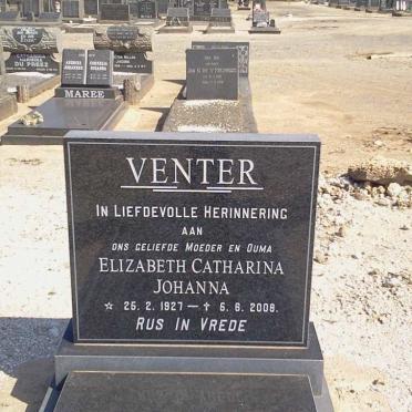 VENTER Elizabeth Catharina Johanna 1927-2008