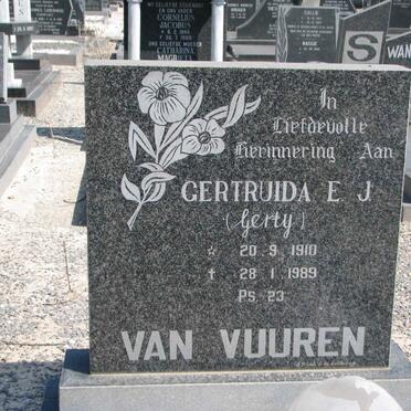 VUUREN Hendrik G.J., van 1906-1991 &amp; Gertruida E.J. 1910-1989