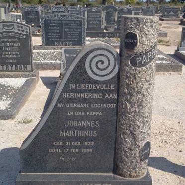 WET Johannes Marthinus, de 1922-1959