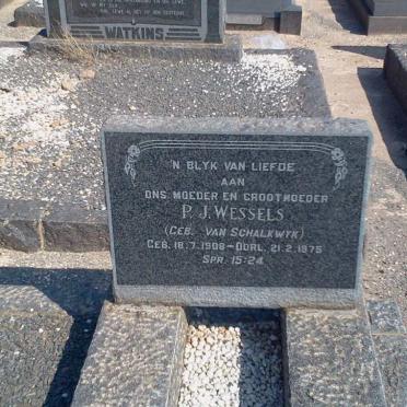 WESSELS Dirk Hermanus 1893-1955 &amp; P.J. VAN SCHALKWYK 1908-1975