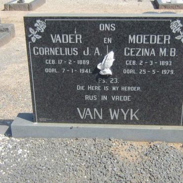 WYK Cornelius J.A., van 1889-1941 &amp; Gezina M.B. 1893-1979