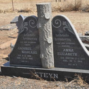 STEYN Jacobus Nicolaas 1888-1966 &amp; Anna Elizabeth DREYER 1891-1944