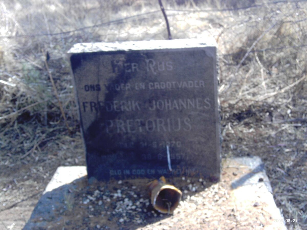 PRETORIUS Frederik Johannes 1870-1957