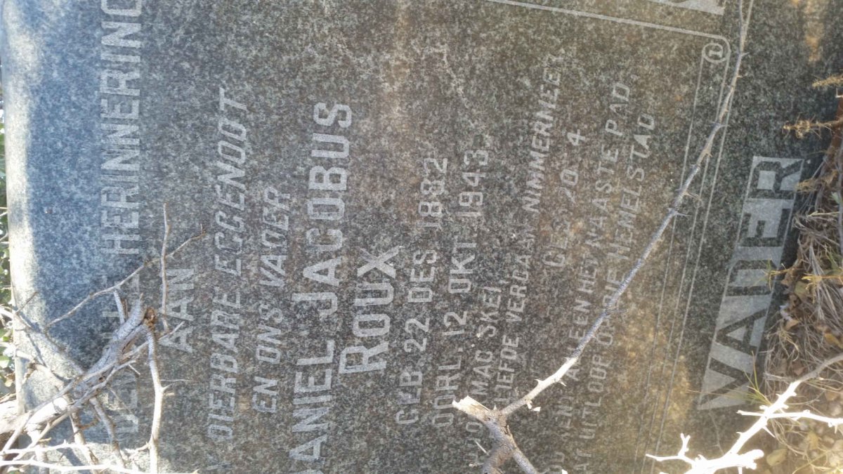 ROUX Daniel Jacobus 1882-1943