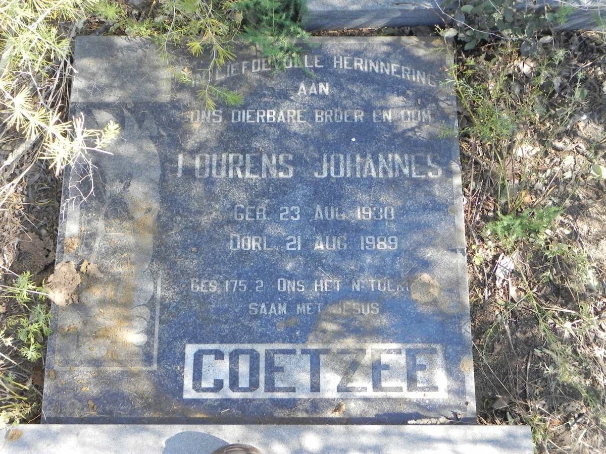 COETZEE Lourens Johannes 1930-1989