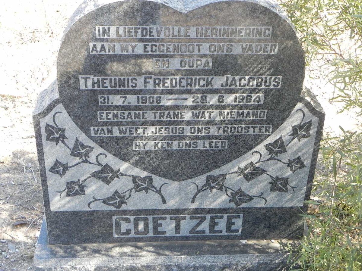 COETZEE Theunis Frederick Jacobus 1906-1964