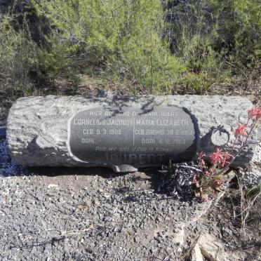 JOUBERT Cornelius Jacobus 1905- &amp; Maria Elizabeth BREWIS 1914-1963