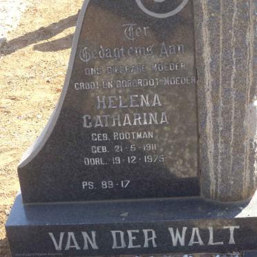 WALT Helena Catharina, van der nee ROOTMAN 1911-1975