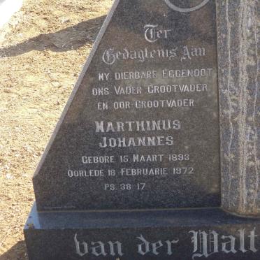WALT Marthinus Johannes, van der 1893-1972